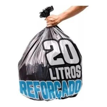 Imagem de Saco De Lixo 20 Litros 100 Und Preto Reforçado - HIGIPACK