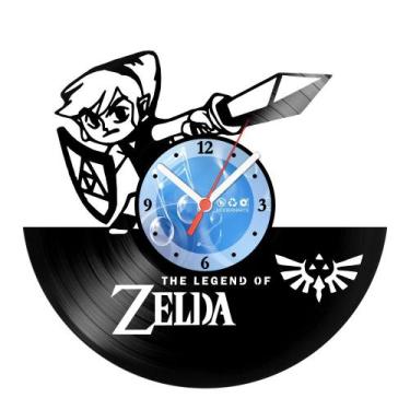 Imagem de Relógio De Parede Disco Vinil Jogos e Games - Legend Of Zelda 04 - VJG