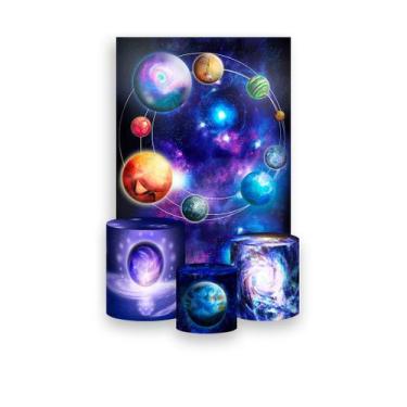 Imagem de Painel De Festa Vertical 1,50 x 2,20 + Trio De Capas Cilindro - Sistem