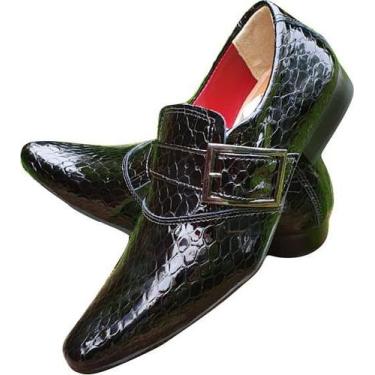 Imagem de Sapato Masculino Italiano Em Couro Social Executivo Ref: 917 Preto - A