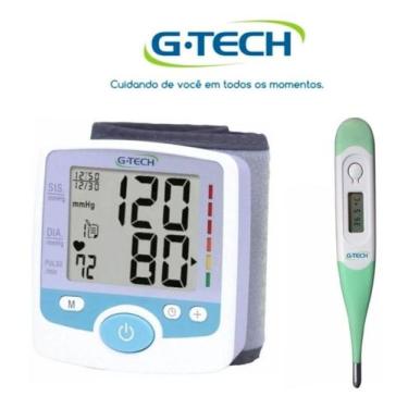 Imagem de Aparelho De Medir Pressão Automatico De Pulso GP 200 + Termometro - G-