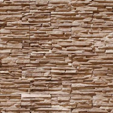 Imagem de Papel de Parede Pedra Canjiquinha Clássica Tons Beges 2,5m - DEKAL DEC