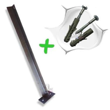 Imagem de Concertina haste galvanizada fixação 45cm + kit paraf - 7 un - JJ