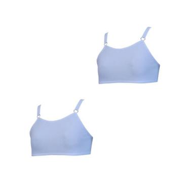 Imagem de Kit 2 Sutiã Infantil Menina Sem Bojo Com Regulagens - OPTE, M, Branco