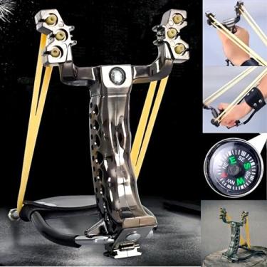 Imagem de JFHH Slingshot, sling shot, estilingue de caça poderoso estilingue para adultos e crianças, estilingue tático profissional