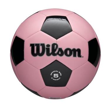 Imagem de WILSON Bola de futebol tradicional - Tamanho 5, rosa/preto