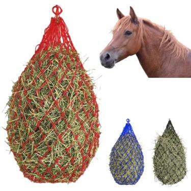 Imagem de U ANNPER 3 peças de rede de feno para cavalos, saco de feno de alimentação lenta, alimentador de feno suspenso para cavalos, cabras, ovelhas