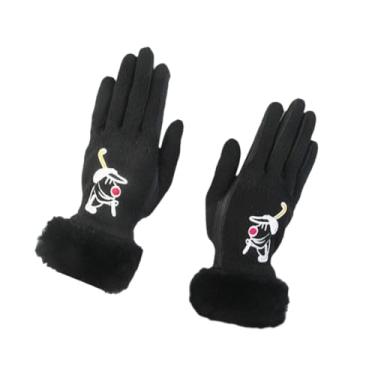 Imagem de Dynwave 1 par de luvas de golfe de dedo inteiro luvas femininas luvas esportivas ajustáveis de inverno luvas de golfe luvas para dirigir snowboard, Preto 18