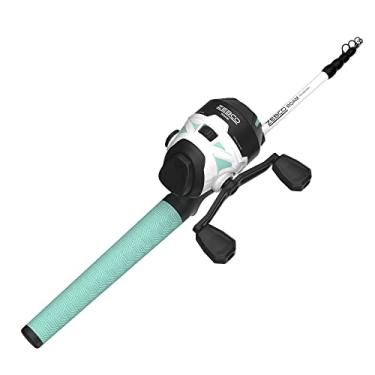Imagem de Zebco Roam Spincast Carretel e Vara de Pesca Telescópica, Haste de Pesca Telescópica Extensível de 47 cm a 18 metros com Alça de Vara ComfortGrip, Carretel de Pesca Antireverso Quickset, Seafoam