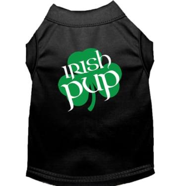 Imagem de Mirage Pet Products Camiseta com estampa de cachorro irlandês de 30,5 cm para animais de estimação, média, preta