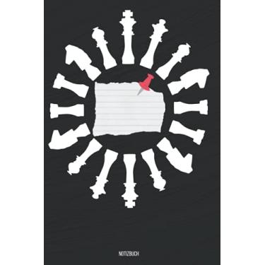 Imagem de Schach Notizbuch: DIN A5 Notizblock mit 120 Seiten kariert | Für Schachspieler und Schachturniere | kleines Schach buch 6x9 mit Schachfiguren Motiv | Notation für Profis und Anfänger (Edição Alemã)