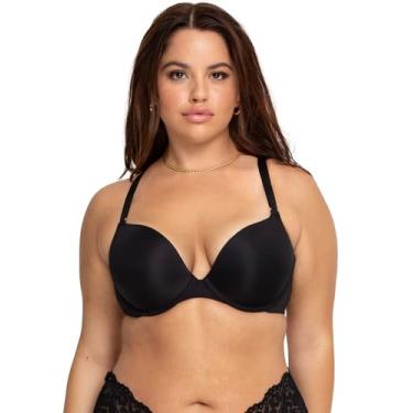 Imagem de Smart & Sexy Sutiã push-up perfeito feminino, Matiz preta (microfibra sedosa), (36) 36DD