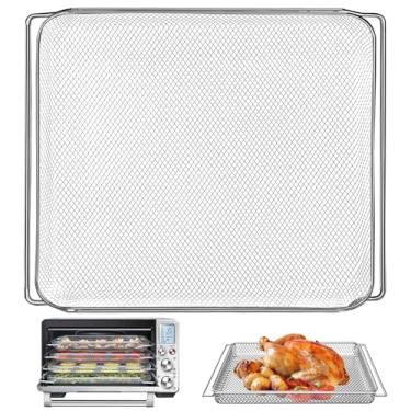 Imagem de GWBSXM Cesta Air Fryer para Breville BOV900BSS Smart Oven Air Fryer Pro, 40 cm P x 29 cm L x 2,5 cm A x 2,9 cm A, bandeja de acessórios de cestas de malha de aço para fritadeira a ar Breville, forno