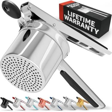 Imagem de PriorityChef – Espremedor de batata grande de 425 g, ferramenta de cozinha de aço inoxidável resistente e triturador de batatas, acessório de cozinha para purê de batatas perfeito – sempre