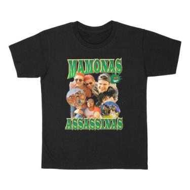 Imagem de Camiseta Preta Unissex Banda Mamonas Assassinas Pop Rock Comico 100% A