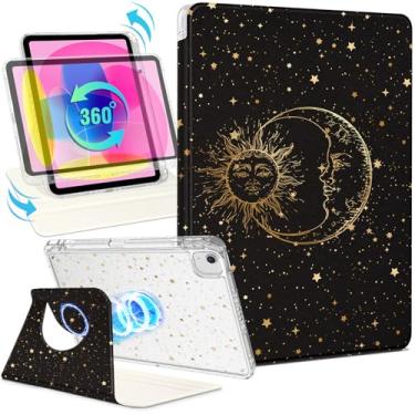 Imagem de Shorogyt Capa magnética para iPad Air de 11 polegadas 2024 Air 6ª/5ª/4ª geração 10,9 polegadas/para iPad Pro de 11 polegadas com suporte magnético para mulheres – lindas capas giratórias de 360 graus