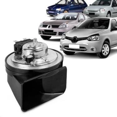 Imagem de Buzina Automotiva Fiamm Clio 1996 A 2016 Am80Sx L Conector Jpt Grave 12V Caracol 2 Terminais