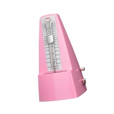 Imagem de Colaxi Metrônomo mecânico pista tempo e batida prática velocidade ajustável fácil som alto profissional para violino ukulele, Rosa