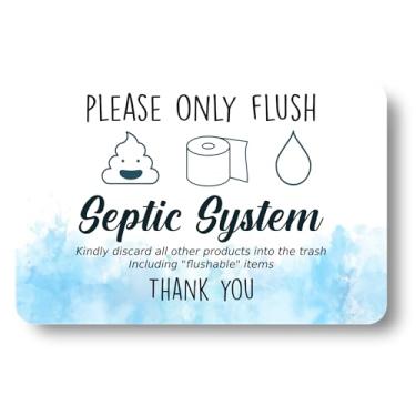Imagem de Placa adesiva do sistema séptico - placa elegante para banheiro, banheiro, banheiro, W.C, tanque séptico