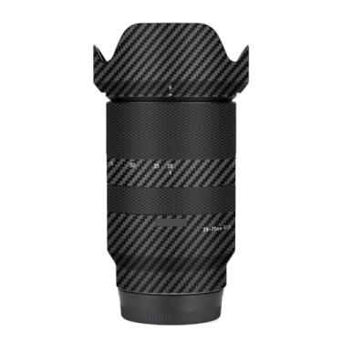 Imagem de Adesivo de lente de câmera antiarranhões para Tamron 28-75 mm F2.8 Di Ill RXD adequado para Sony Mount Camera Coat Wrap película protetora corporal capa protetora F/2.8 28-75 2.8 (fibra de carbono