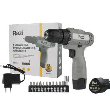Imagem de Furadeira Parafusadeira a Bateria Sem Fio 12V Razi Bivolt