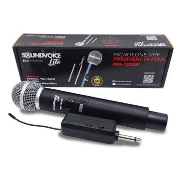 Imagem de Microfone sem fio vhf frequência fixa soundvoice lite mm-120sf