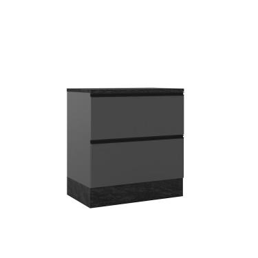 Imagem de Balcão Etna 80cm p/ Cooktop 4 e 5 bocas 1 Porta 1 Gaveta - Grafite Poliman