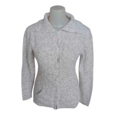 Imagem de Suéter Blusa De Frio Tricot Mousse Premium Bolso Botão Linda-Feminino