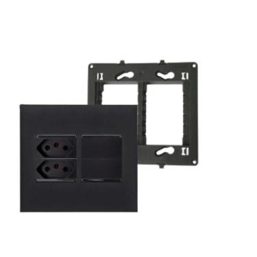 Imagem de Conjunto Placa 4x4+Suporte+2 Mod Tomada+2 Inter Pial Plus+ - Legrand