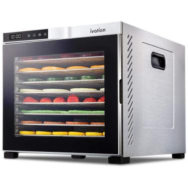 Imagem de Desidratador de Alimento, 10 Bandejas, Digital, 110v, IVATION IV FD100RSS, Prateado