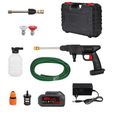 Imagem de Lavadora Portatil Alta Pressão Bateria 48V Sem Fio Maleta Bivolt Lavar