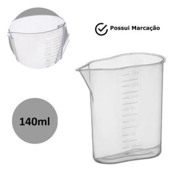 Imagem de Copo Medidor Dosador Caneca Medidora Graduada Tintura 140 ml Dompel