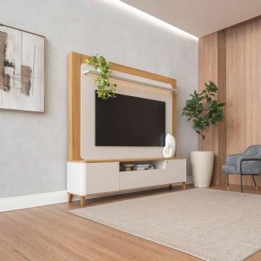 Imagem de Home Decorativo Max MDP/MDF com Portas TV Até 70 Polegadas Tauari/Off 