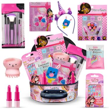 Imagem de Conjunto Infantil Criança De Maquiagem Com Maletinha Make Linda BZ124