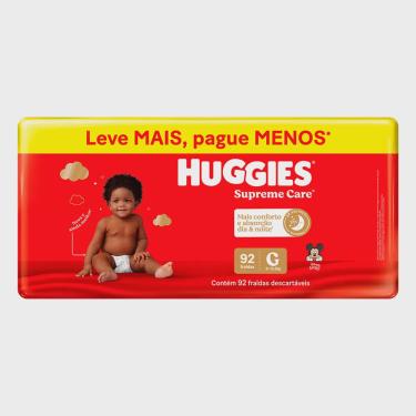 Imagem de Fralda Huggies Supreme Care Max G 92 unidades