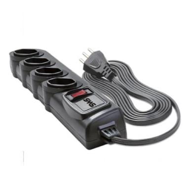 Imagem de Filtro De Linha Sms Com 4 Tomadas 10A 3 Pinos 3 Metros 110V