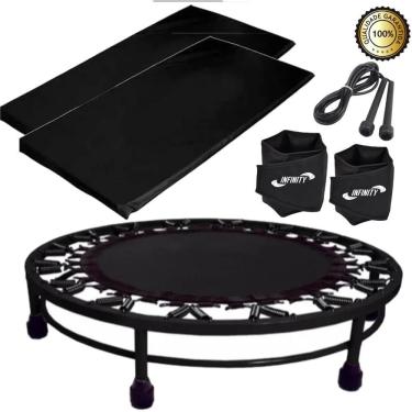 Imagem de Cama Elástica Mini Jump + 2Colchonete + Corda + Caneleira 2