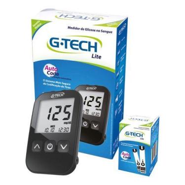 Imagem de Kit Medidor De Glicose G-tech Lite + 50 Tiras Reagentes