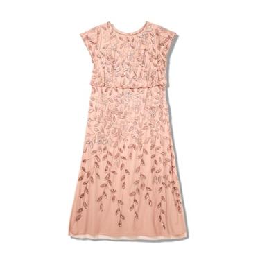 Imagem de Adrianna Papell Vestido longo feminino com miçangas, Ouro rosa, 25 Plus Size