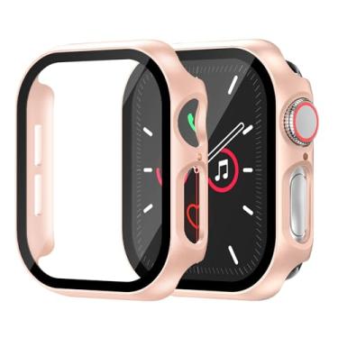 Imagem de Capa rígida para Apple Watch Series 10 de 46 mm [proteção total], protetor de tela integrado [sensível ao toque], capa protetora fina para iWatch S10, acessórios de 46 mm, ouro rosa