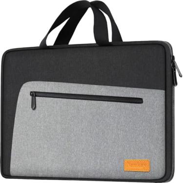 Imagem de Capa para laptop, capa de proteção para notebook fina e durável compatível com MacBook Pro de 14 15 de 15,4 polegadas, HP Dell, Acer, Asus Chromebook, preto/cinza