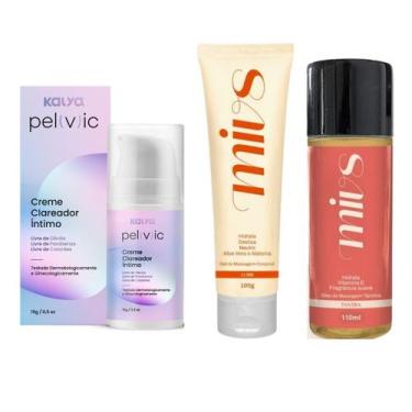 Imagem de Creme Clareador Íntimo Virilha Óleo Gel Deslizante Mivs Kit - Kalya