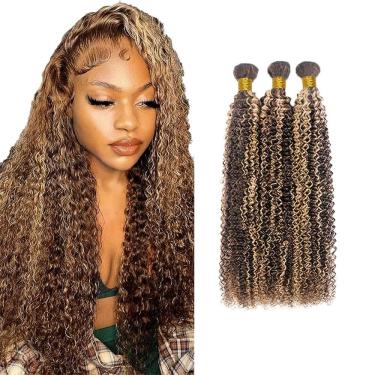 Imagem de Pacotes de cabelo HuxoWax Highlight P4/613 Kinky Curly 60-70 cm 3 pacotes