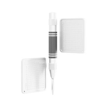 Imagem de Armazenamento de sementes de criptografia - OneKey KeyTag Crypto Mnemonic Seed Backup (2 peças com ferramenta de perfuração), suporte de placa de titânio de 24 palavras BIP39, compatível com Ledger, Trezor, Safepal, Keepkey