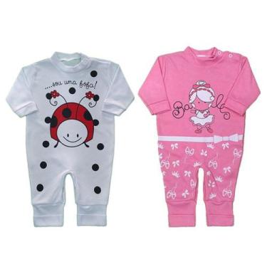 Imagem de Kit 2 Macacão Bebê Suedine Taylor Estampado Menino e Menina - Koala Ba