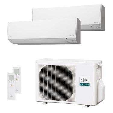 Imagem de Ar-Condicionado Multi Split Inverter 18000 BTUs Fujitsu Airstage Premium Quente e Frio (2 Evap. HW 9000) 220V