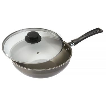 Imagem de Frigideira Wok Exclusive com Cabo e Tampa 3,8L N28 Grafite E1357 - Oliveira