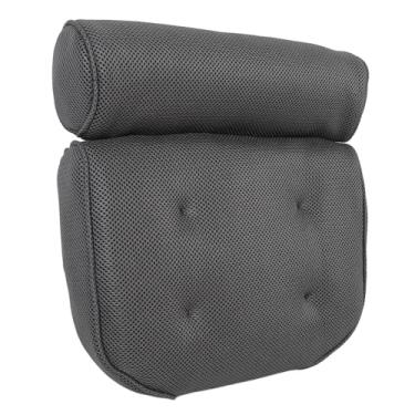 Imagem de Travesseiro de Banho, Suporte para Trás do Pescoço Macio 6 Xtion Xícaras de Banho para Toda a Banheira (Cinza)