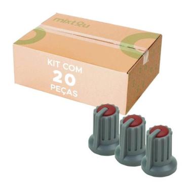 Imagem de 20x Botão Knob Chave para Potenciômetro Kh77 - Vermelho - PIX