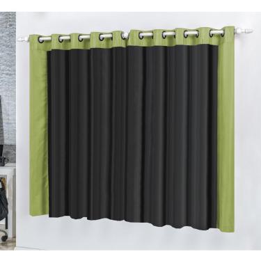 Imagem de Cortina Heroes Monster Infantil P/ Varão Simples Verde/preto 2 Metros - Bordados Ricardo